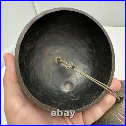 Three Graduated Temple Bells Japanese Or Chinese Metal Hanging Set Needs Repair
