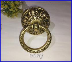 Tibetan Theme Unique Door Bell Brass Filigree Design Door Knocker Home Dec GTX