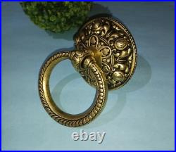 Tibetan Theme Unique Door Bell Brass Filigree Design Door Knocker Home Dec GTX