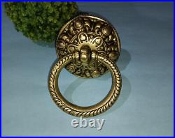 Tibetan Theme Unique Door Bell Brass Filigree Design Door Knocker Home Dec GTX