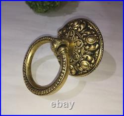 Tibetan Theme Unique Door Bell Brass Filigree Design Door Knocker Home Dec GTX
