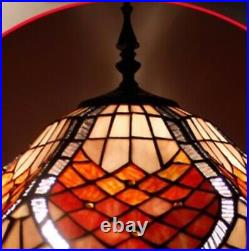 Tiffany Style Floor Lamp Vintage Light 16inch Stained Glass Handcrafted Lamps