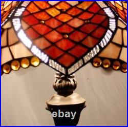 Tiffany Style Floor Lamp Vintage Light 16inch Stained Glass Handcrafted Lamps