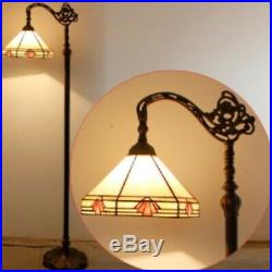 Tiffany Style Hanging Floor Lamp Vintage Handcrafted Stained Glass Light Lamps