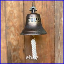 Tips Brass Bar Bell with Antique Verde Green Finish