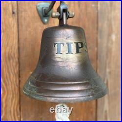 Tips Brass Bar Bell with Antique Verde Green Finish