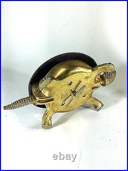 Turtle Call Bell Antique BOJ EIBAR ESPANA \Gold Toned Detailed Engraving Working