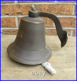 USN, United States Navy, Brass Bell, WWII, with Mounting Bracket