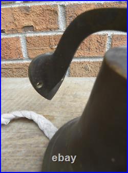 USN, United States Navy, Brass Bell, WWII, with Mounting Bracket