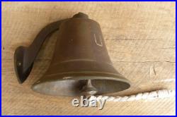 USN, United States Navy, Brass Bell, WWII, with Mounting Bracket