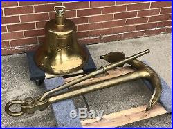 US Navy brass bell and WILD Minesweeper anchor