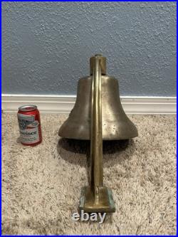 US UNITED STATES NAVY Old Brass Bell with Bracket