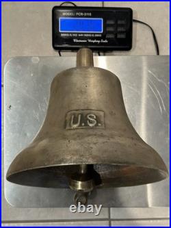 US UNITED STATES NAVY Old Brass Bell with Bracket