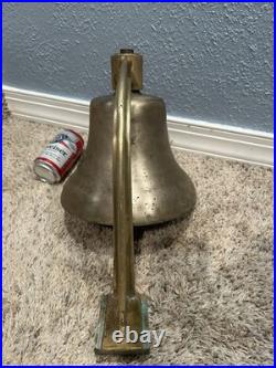 US UNITED STATES NAVY Old Brass Bell with Bracket