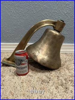 US UNITED STATES NAVY Old Brass Bell with Bracket