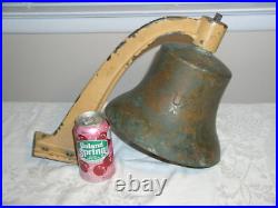 U. S. NAVY Brass FORE-DECK BELL, with Brass Mounting Arm