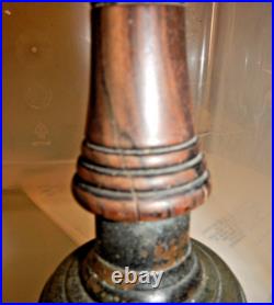 Unique Antique Hand Held Bell Farm/ School Cast Brass 10 Tall 5 1/8 Wide