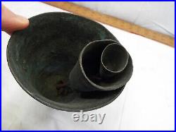 Unique Primitive Hand Made Brass/Bronze Triple Cow Bell Animal Farm Tool Nested