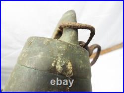 Unique Primitive Hand Made Brass/Bronze Triple Cow Bell Animal Farm Tool Nested