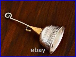 - Unusual MID Century Modern Sterling Silver & Brass Mixed Metal Bell