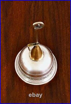 - Unusual MID Century Modern Sterling Silver & Brass Mixed Metal Bell