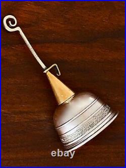 - Unusual MID Century Modern Sterling Silver & Brass Mixed Metal Bell