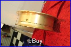 VINTAGE 10in chelsea BRASS NAUTICAL / MARITIME SHIPS BELL CLOCK WithKEY WORKS