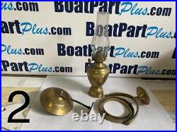VINTAGE ANTIQUE WEEMS AND PLATH OIL YACHT LAMP BRASS With SMOKE BELL USED
