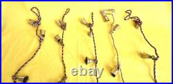 VINTAGE BRASS BELLS ON ROPE SET OF 5-NEVER USE CLEAN 80s-6 BELLS BY UNIT-LOT11 VINTAGE BRASS BELLS ON ROPE SET OF 5-NEVER USE CLEAN 80s-6 BELLS BY UNIT-LOT11