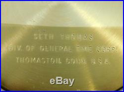 VINTAGE BRASS SETH THOMAS SHIP'S CLOCK with CHIMES / BELLS