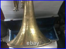 VINTAGE MARTIN HANDCRAFT IMPERIAL Bb TRUMPET LION BELL NEEDS IMPROVEMENT PLAYS