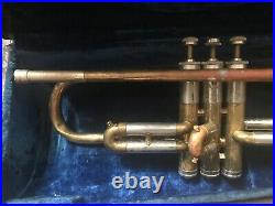 VINTAGE MARTIN HANDCRAFT IMPERIAL Bb TRUMPET LION BELL NEEDS IMPROVEMENT PLAYS