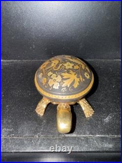 VINTAGE/RARE BOJ Eibar Espana A Damascene Turtle Hotel Desk Bell Spain 1950