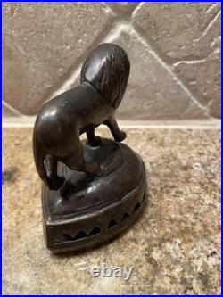 VINTAGE RARE BRASS LION HOTEL DESK BELL Rings Classic Luxury Collectible