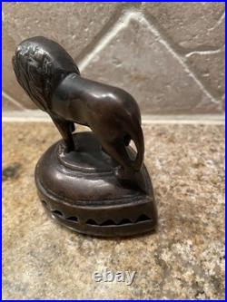 VINTAGE RARE BRASS LION HOTEL DESK BELL Rings Classic Luxury Collectible VINTAGE RARE BRASS LION HOTEL DESK BELL Rings Classic Luxury Collectible