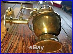 VINTAGE, WILCOX CRITTENDEN BRASS GIMBALED MOUNT OIL LAMP WithSMOKE BELL