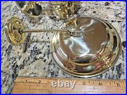 VINTAGE WILCOX CRITTENDEN POLISHED BRASS GIMBALLED MOUNT OIL LAMP WithSMOKE BELL