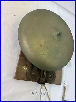 VTG ANTIQUE 9 1/2 Brass Signal Gong Marked SIGNAL GONG Works