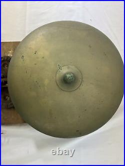 VTG ANTIQUE 9 1/2 Brass Signal Gong Marked SIGNAL GONG Works