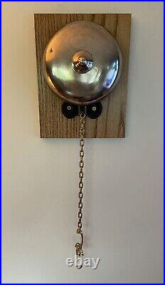 VTG ANTIQUE GEM GONG BRASS BELL BOXING SCHOOL TROLLEY BINGO 8 Patent 1886 VGC