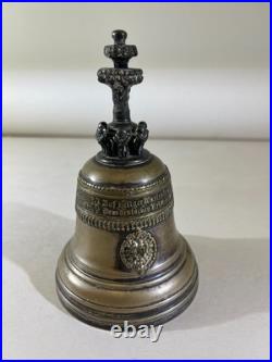 VTG Brass German Bell 5 Tall Unique Kissing Dinner Table WW1 Charity DS54