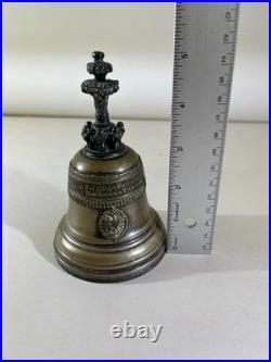 VTG Brass German Bell 5 Tall Unique Kissing Dinner Table WW1 Charity DS54