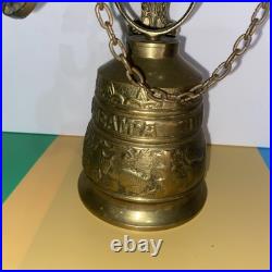 VTG Brass Monastery Hanging/Wall Mounted Angel Church Bell withLatin Inscription