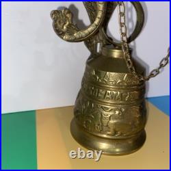 VTG Brass Monastery Hanging/Wall Mounted Angel Church Bell withLatin Inscription