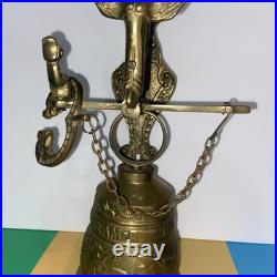 VTG Brass Monastery Hanging/Wall Mounted Angel Church Bell withLatin Inscription