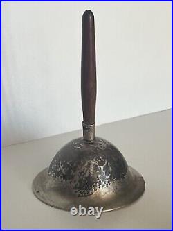 VTG Handbell Vasco Peru Old Sterling Silver 925 & Wood 5 Antique Dinner Bell