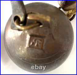 VTG Richard Fisher US Bells Bronze Wall Bell with Bracket STAMPED RF Never Used