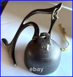 VTG Richard Fisher US Bells Bronze Wall Bell with Bracket STAMPED RF Never Used
