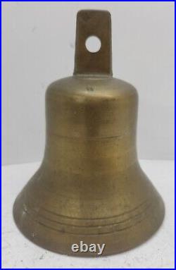 VTG Solid Brass Ships Bell / Fog Bell 7 Tall & 6 Diameter