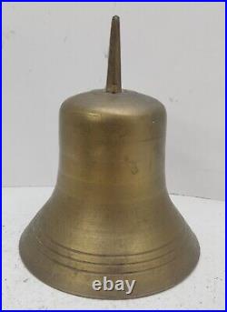 VTG Solid Brass Ships Bell / Fog Bell 7 Tall & 6 Diameter